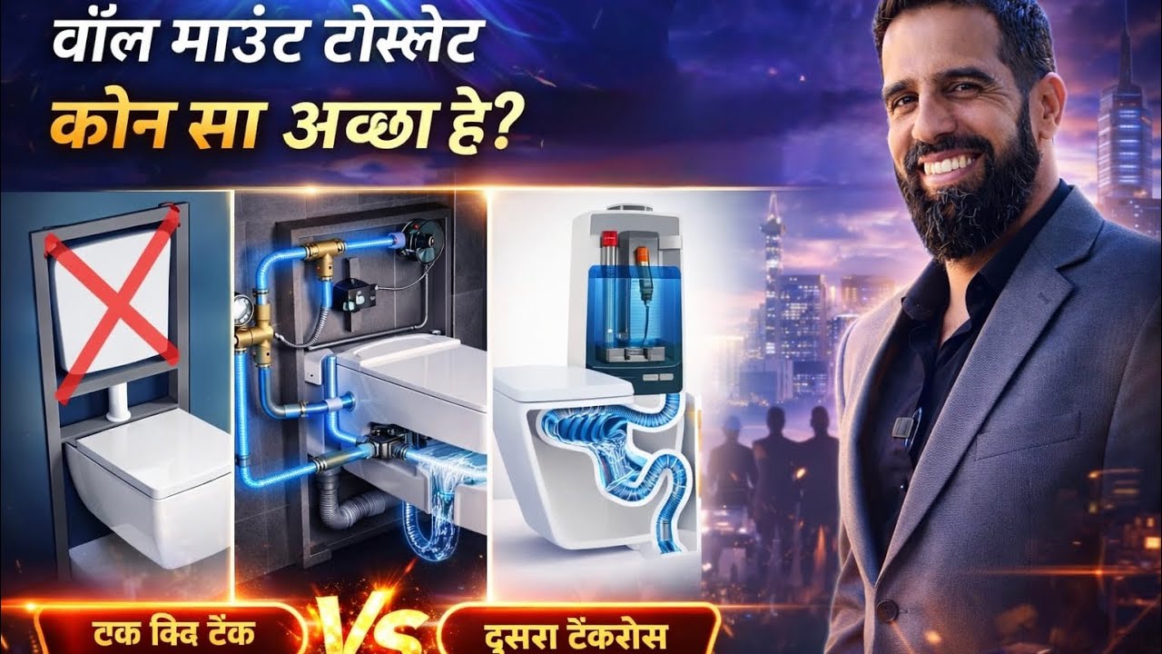 टैंक VS टैंकलेस — कौन जीतेगा? // Best Wall-Mount Toilet — हिंदी गाइड