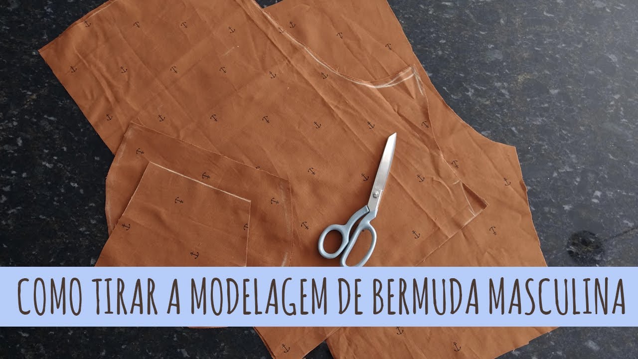 COMO TIRAR MODELAGEM DE BERMUDA MASCULINA COM ELÁSTICO