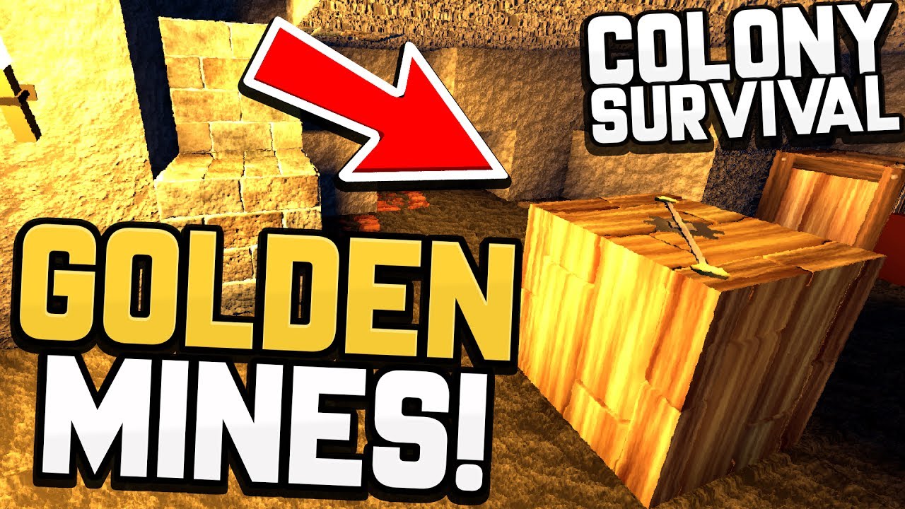 Colony Survival - GOLDEN MINES! Infinite Gold & Gold Coins! - Colony Survival Sandbox Gameplay