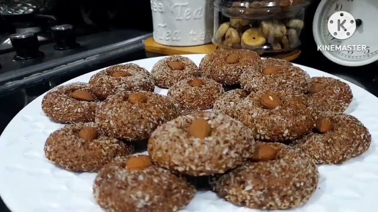 حلويات العيد الصحية. معلكة اللوز والكركاع بدون غلوتين مناسبة ايضا لمريض السكري سهلة التحضير ولديدة