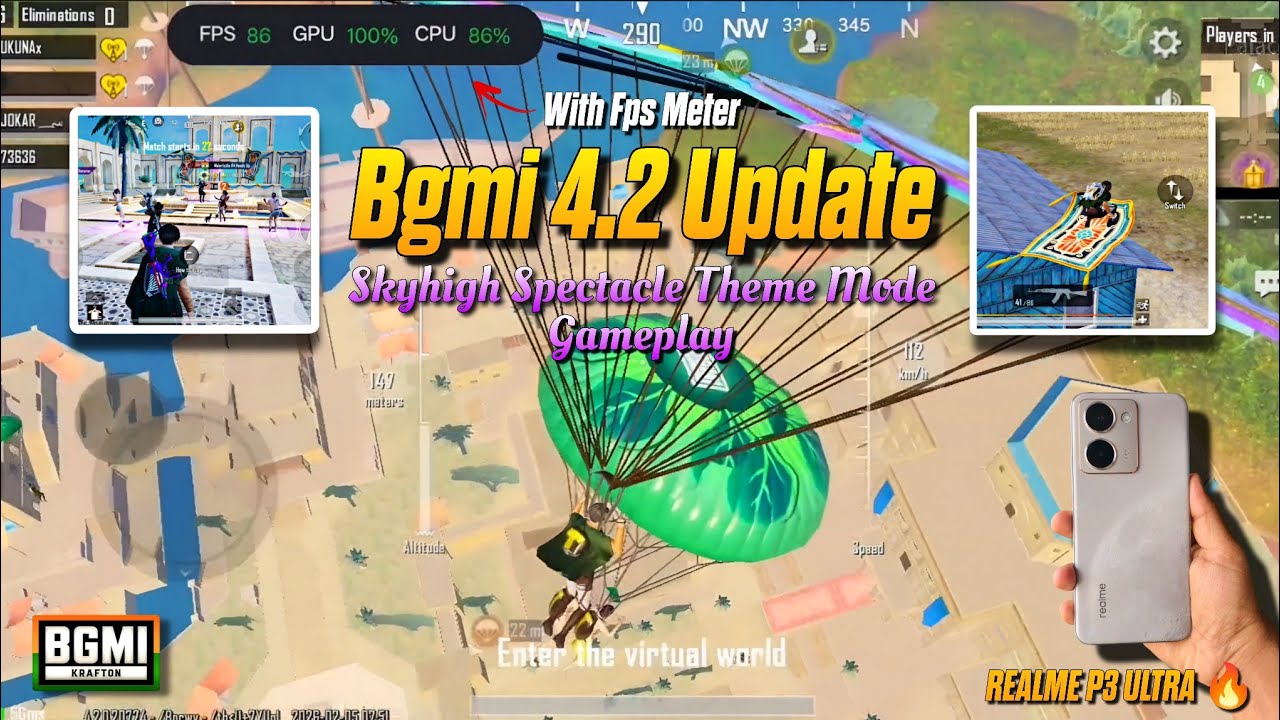 BGMI 4.2 Update: 2nd Theme Mode Gameplay With FPS Meter in (Realme P3 Ultra)