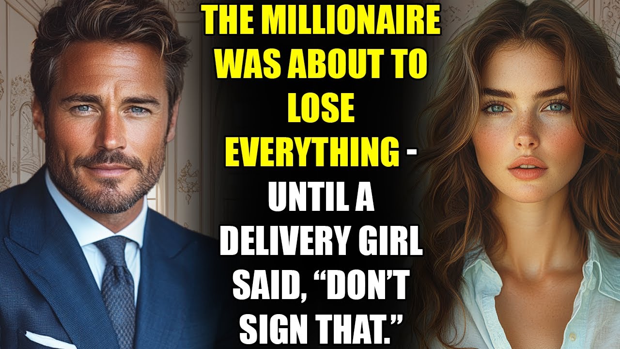 The MILLIONAIRE Was About to Lose Everything - Until a Delivery Girl Said, “Don’t Sign That.”