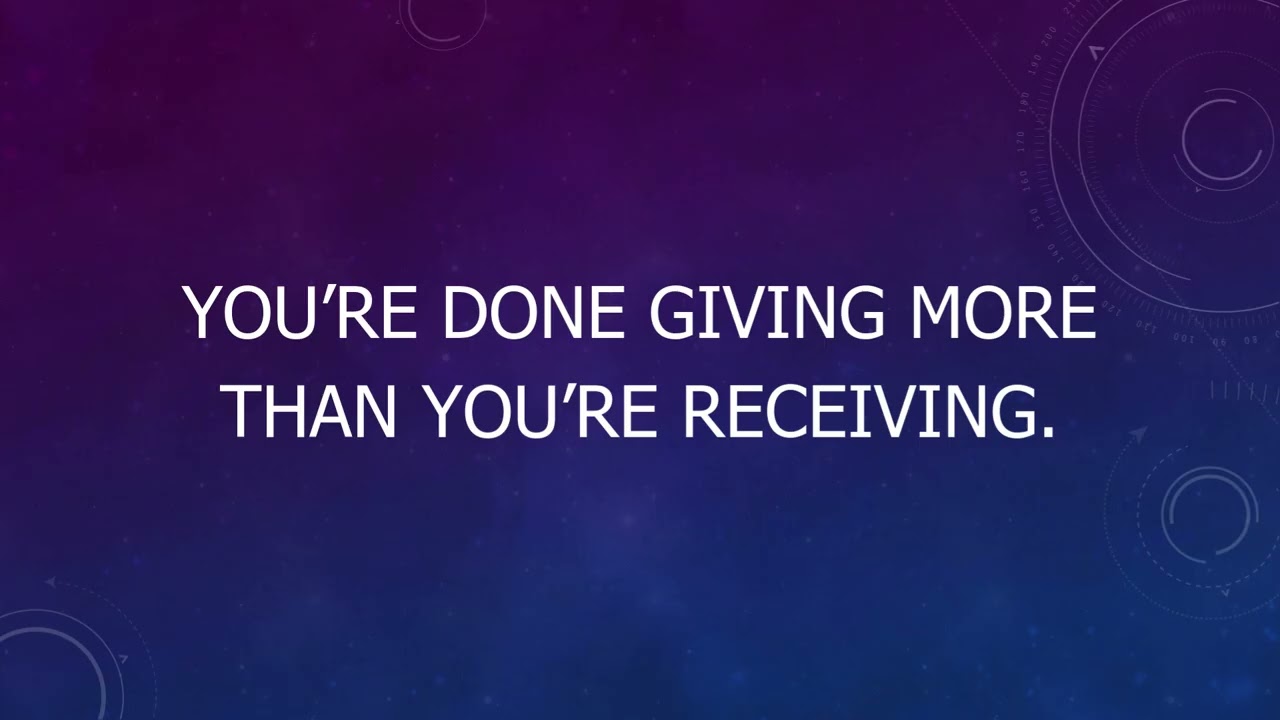 refocusing your energy because you deserve more & are tired of settling for less