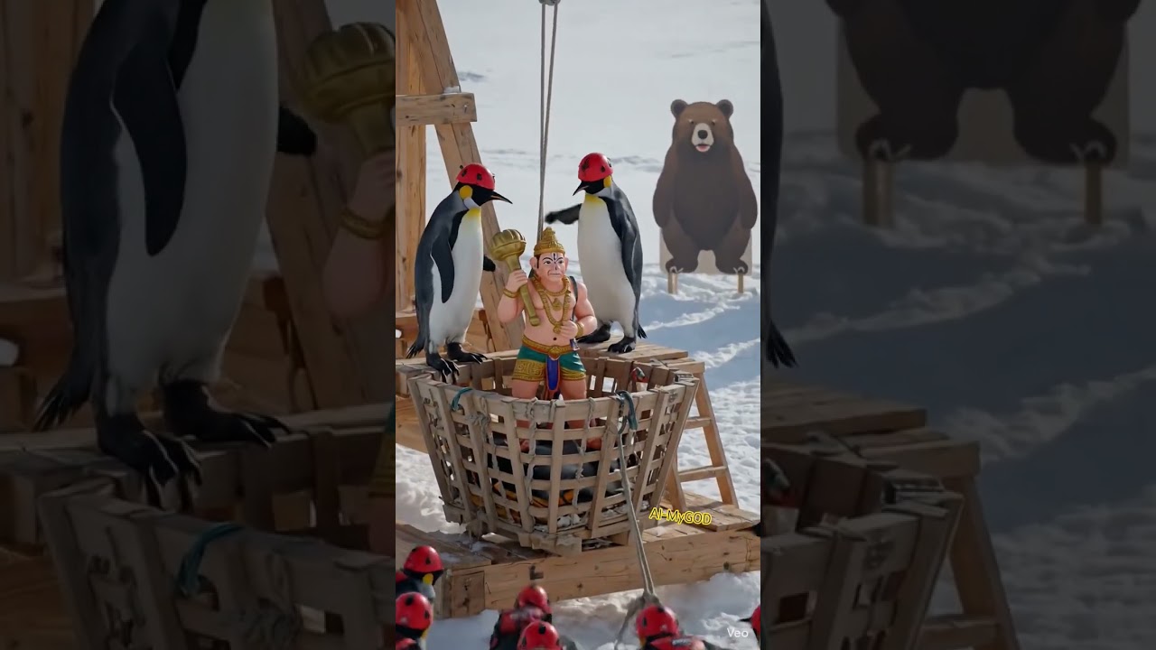 Jai Shri Ram #divine #song #ramjap #108ramchant #hanumanji #hanumanstatus #penguin #snow #jaishriram
