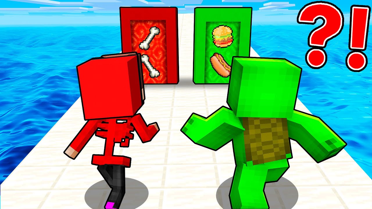 JJ and Mikey in FAT RUSH GAME 3D (Minecraft Maizen)