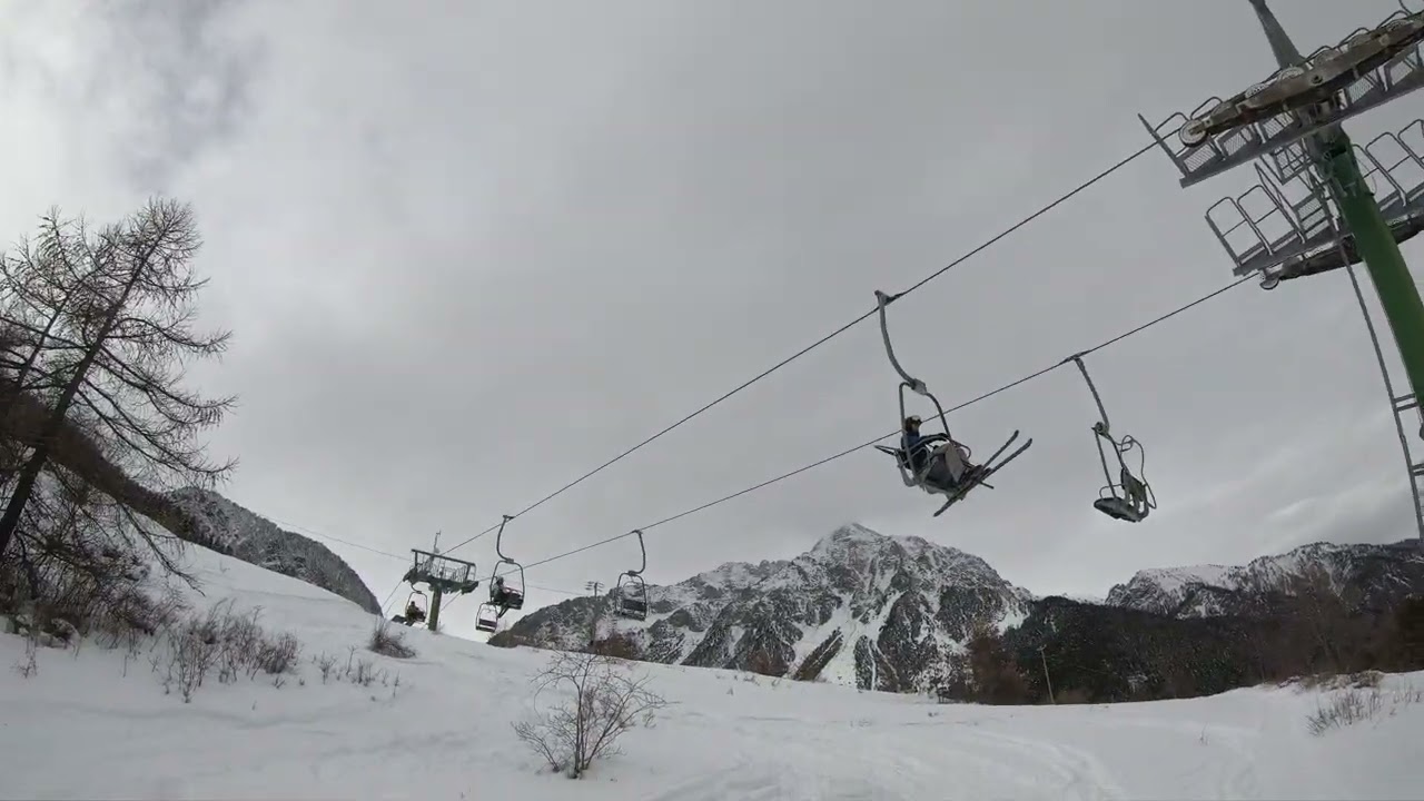 Vialattea:Piste Croce Bassa Blu + 90 Tris(Rientro Cesana) Claviere