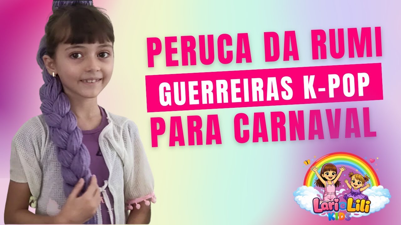 Lari faz peruca da Rumi das Guerreiras do Kpop usando LINHA DE LÃ 😱💖 | Carnaval 2026