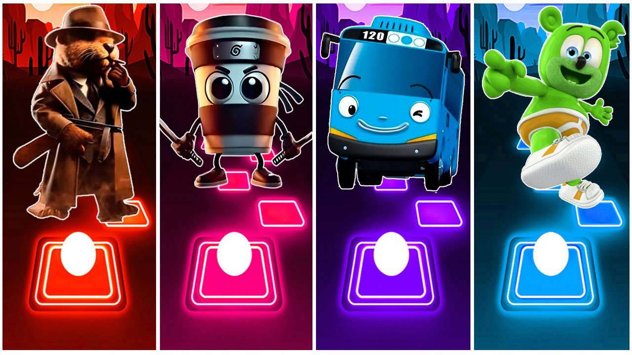 Bobrito Bandito 🆚 Capuchino Assasino 🆚 Tayo The Little Bus 🆚 Gummy Bear. 🎶 Who Is Best?