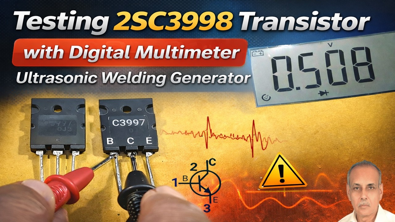 Testing 2SC3998 Transistor with Digital Multimeter | Ultrasonic Welding Generator