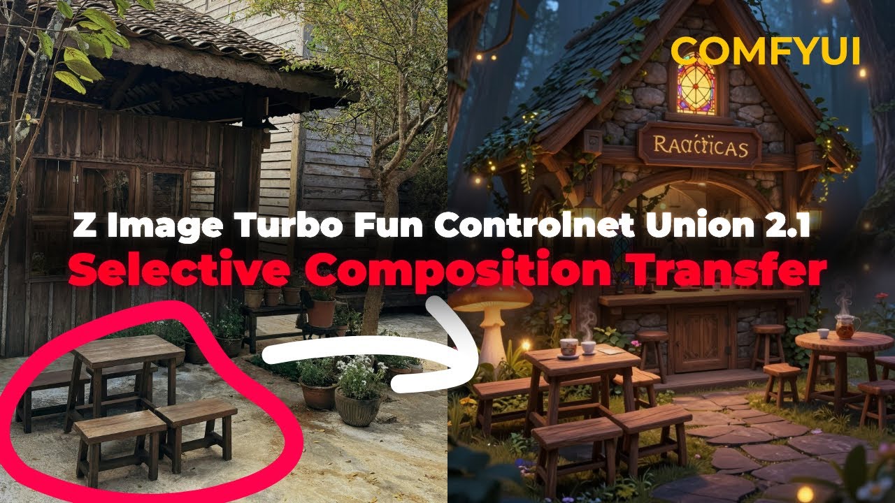Выборочная передача композиции с использованием Z Image Turbo Fun Controlnet Union 2.1 | Учебное ...