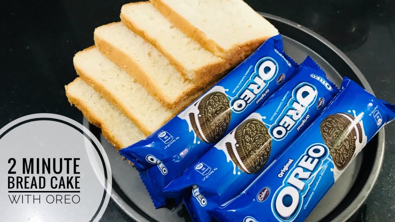 2 Minute Bread Cake With Oreo | Bread Cake Recipe Without Oven | No Bake Oreo Cake | Oreo Cake |Oreo