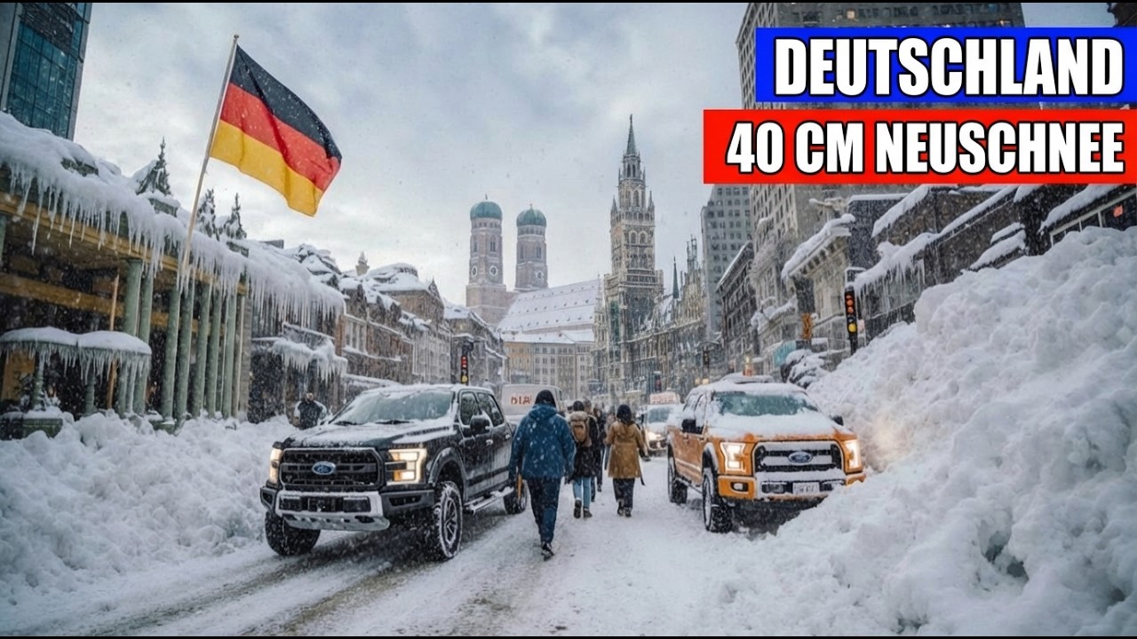 WETTERCHAOS Hamburg bis München 40cm Neuschnee