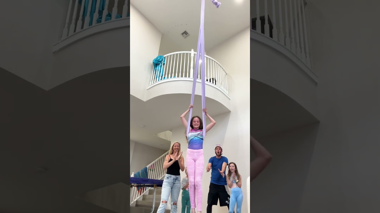 Best Aerial Silks Drop Challenge!😮🎪