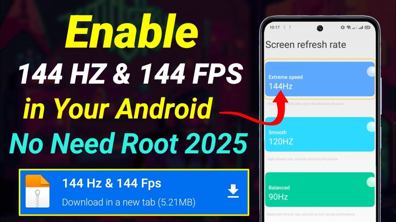 How to Use 144HZ Refresh Rate & 144 FPS in Any Mobile || Gaming Phone Tutorial || 2025