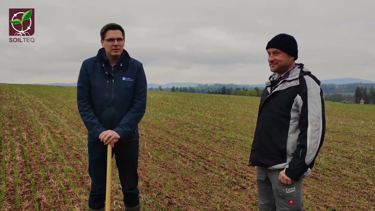 Farma Basařovi, jarní návštěva napřímo zasetých porostů