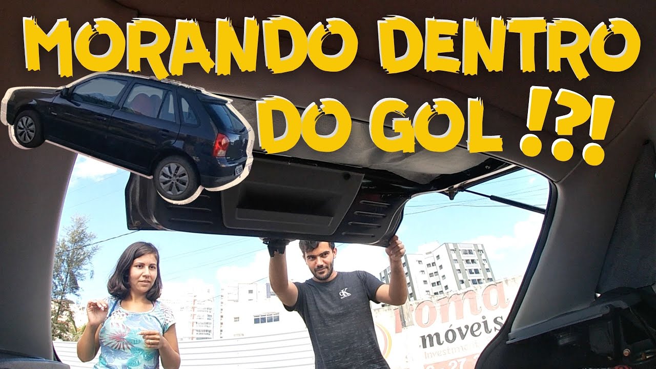 ELES VIAJAM pelo BRASIL e MORAM em um GOL! - Tour pelo Gol motorhome  mais completo do Brasil