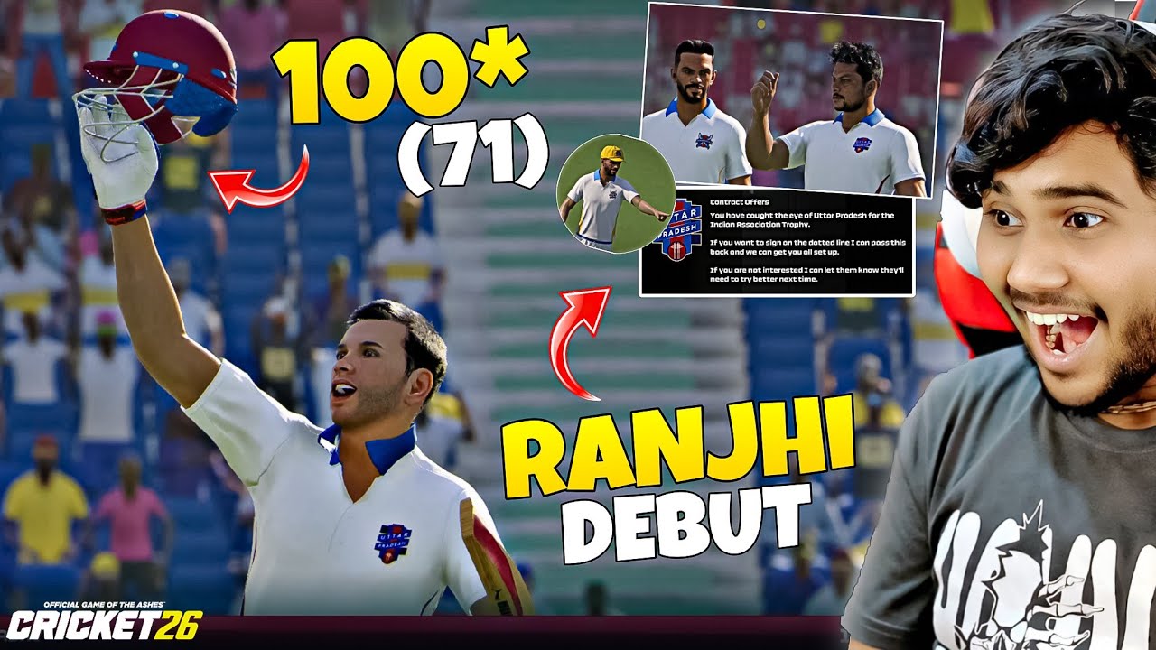 First Century In RANJHI Debut!🔥 | Career Mode Ep 14 | Cricket 26