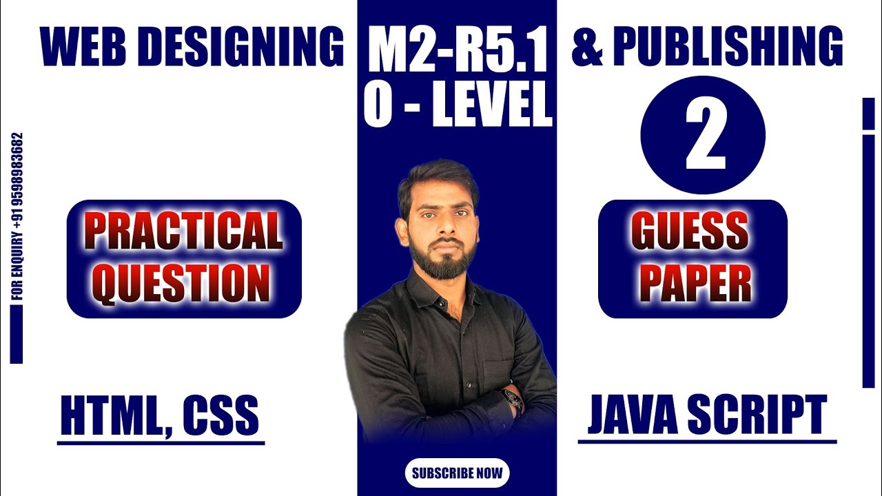 M2-R5.1 || Top practical question 2026 || Web designing का नया Question #olevel #m2r5 #2026 