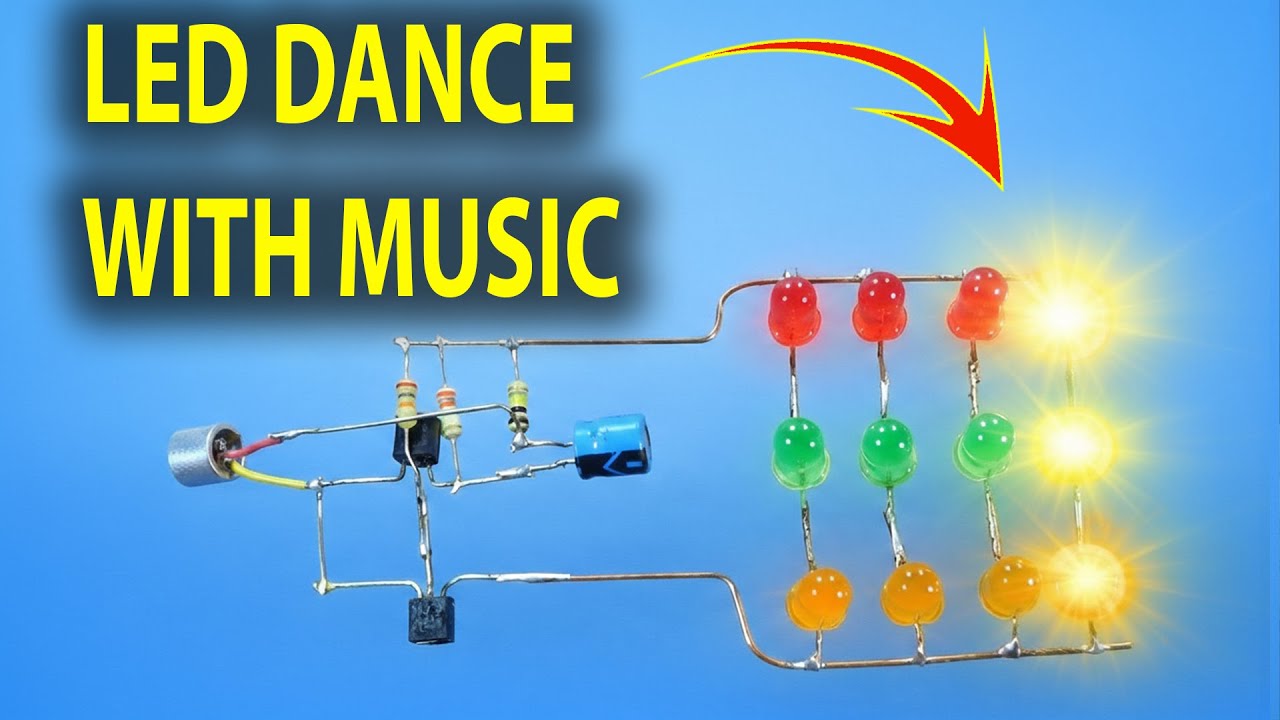 DIY Audio Reactive LED Light Circuit | LED Dancing with Music | Easy Project
