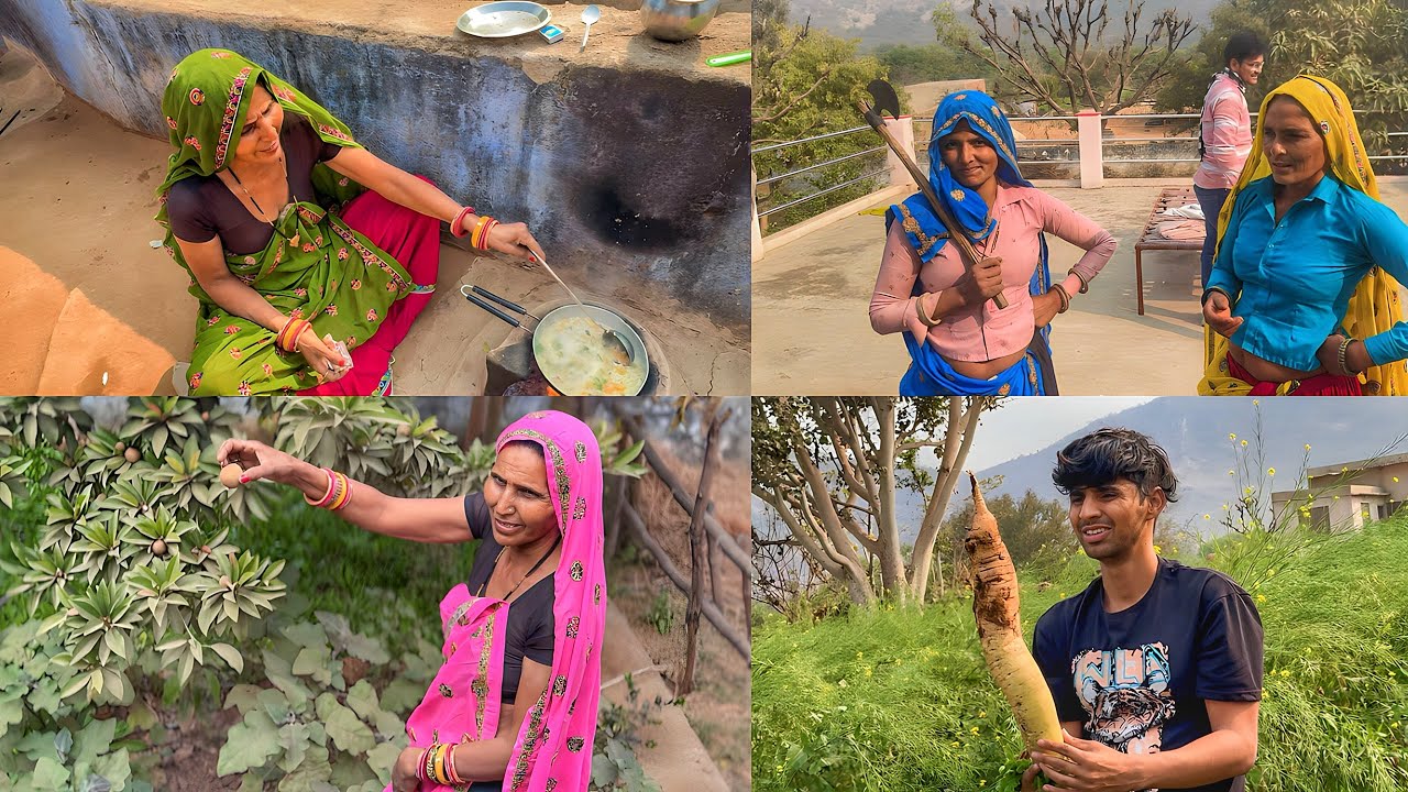 चूले wali maggie😍 or bhabhiyo ki masti🤣village life❤️🏡
