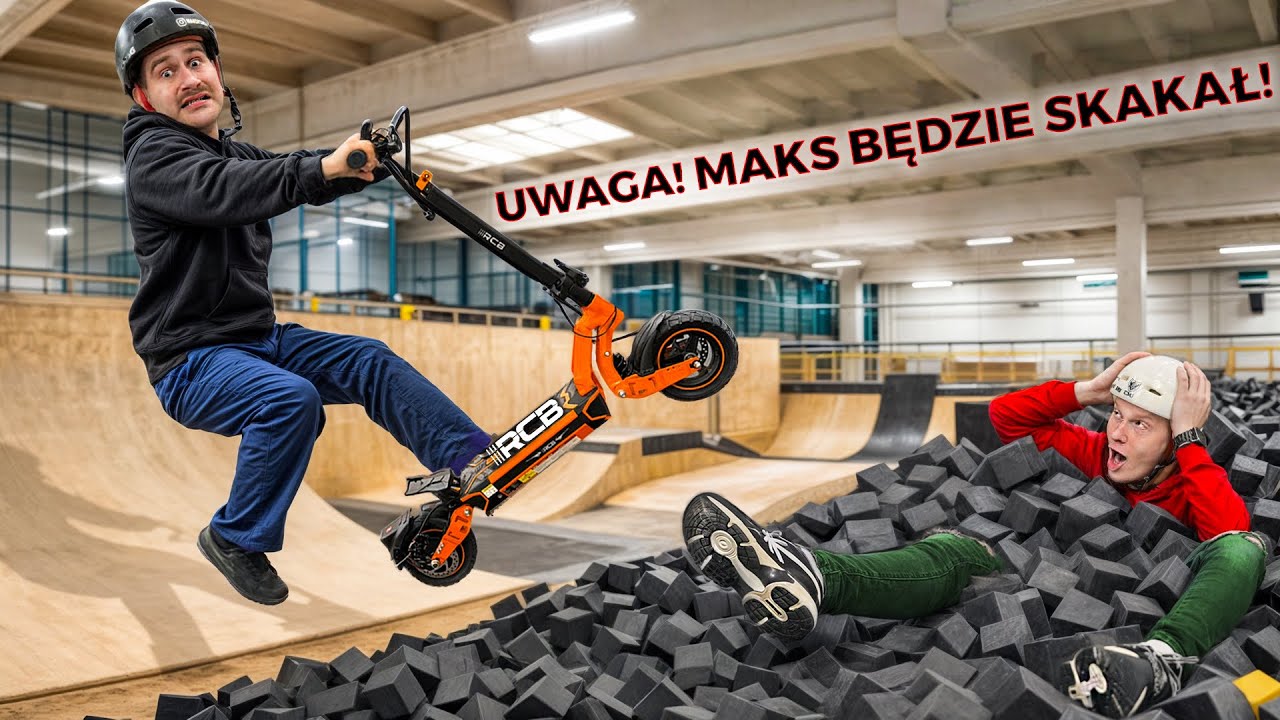 SKACZEMY Hulajnogą RCB D7 PRO do BASENU z GĄBKAMI 🤪