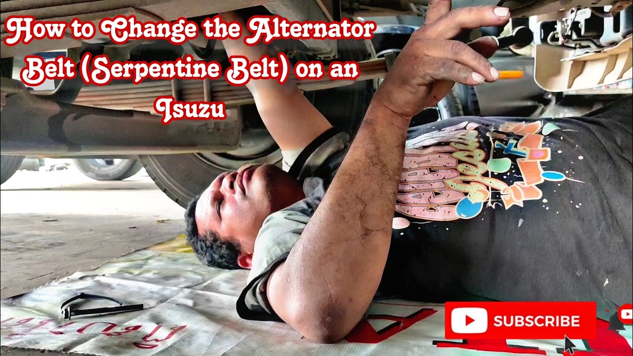 Stop Squealing! Easy Isuzu Alternator Belt Replacement Guide | Tensioner Pulley Removal Steps