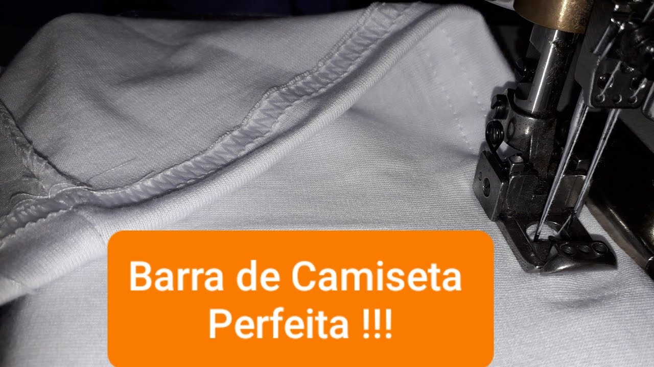 Como fazer Barra de camiseta perfeita na máquina galoneira