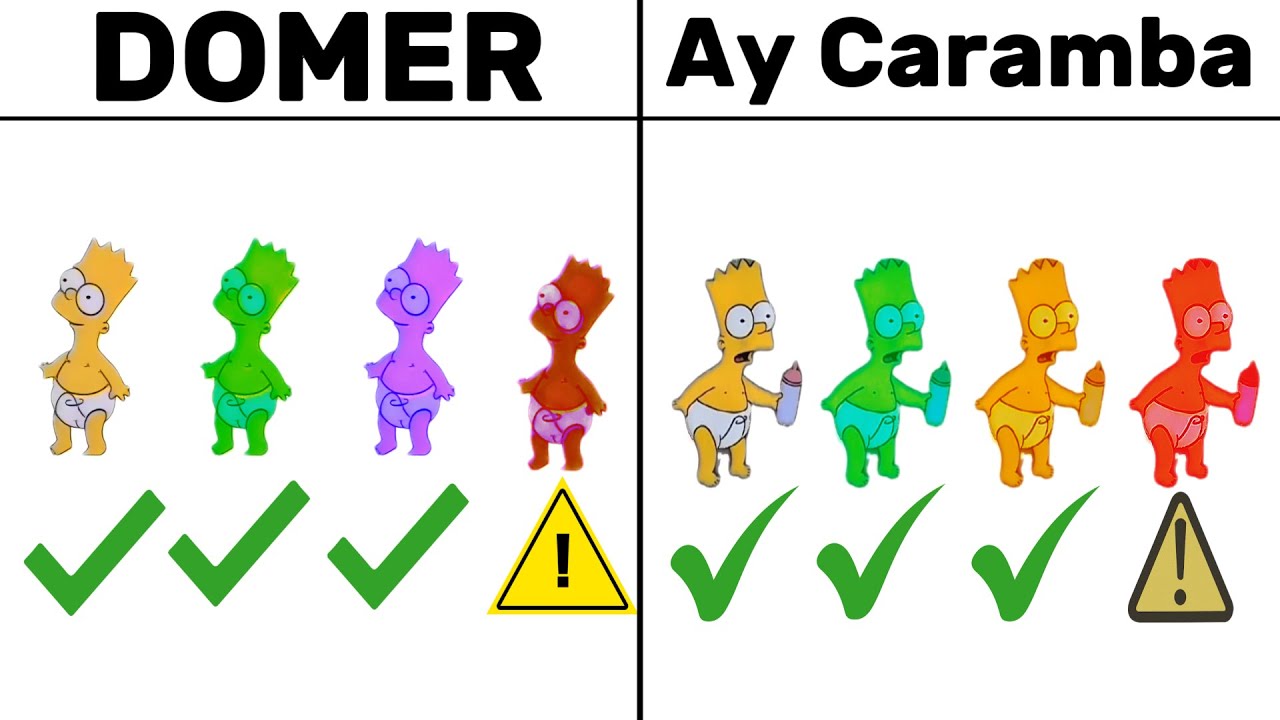 Domer Meme vs Ay Caramba Meme | Baby Bart Simpson Meme