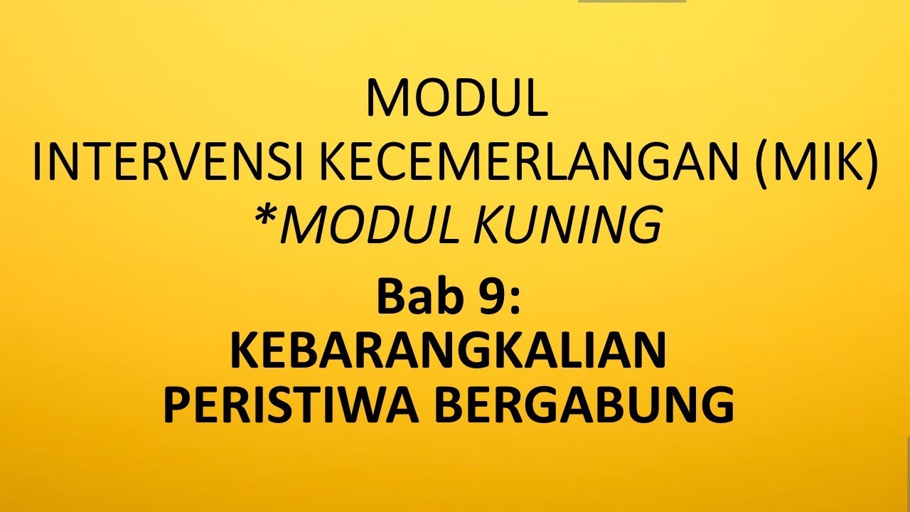 Bab 9 Kebarangkalian Peristiwa Bergabung
