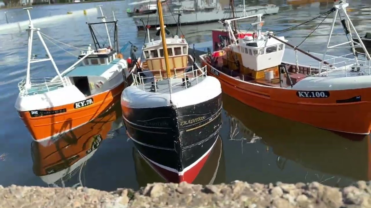 Model fishing boats at DMBC