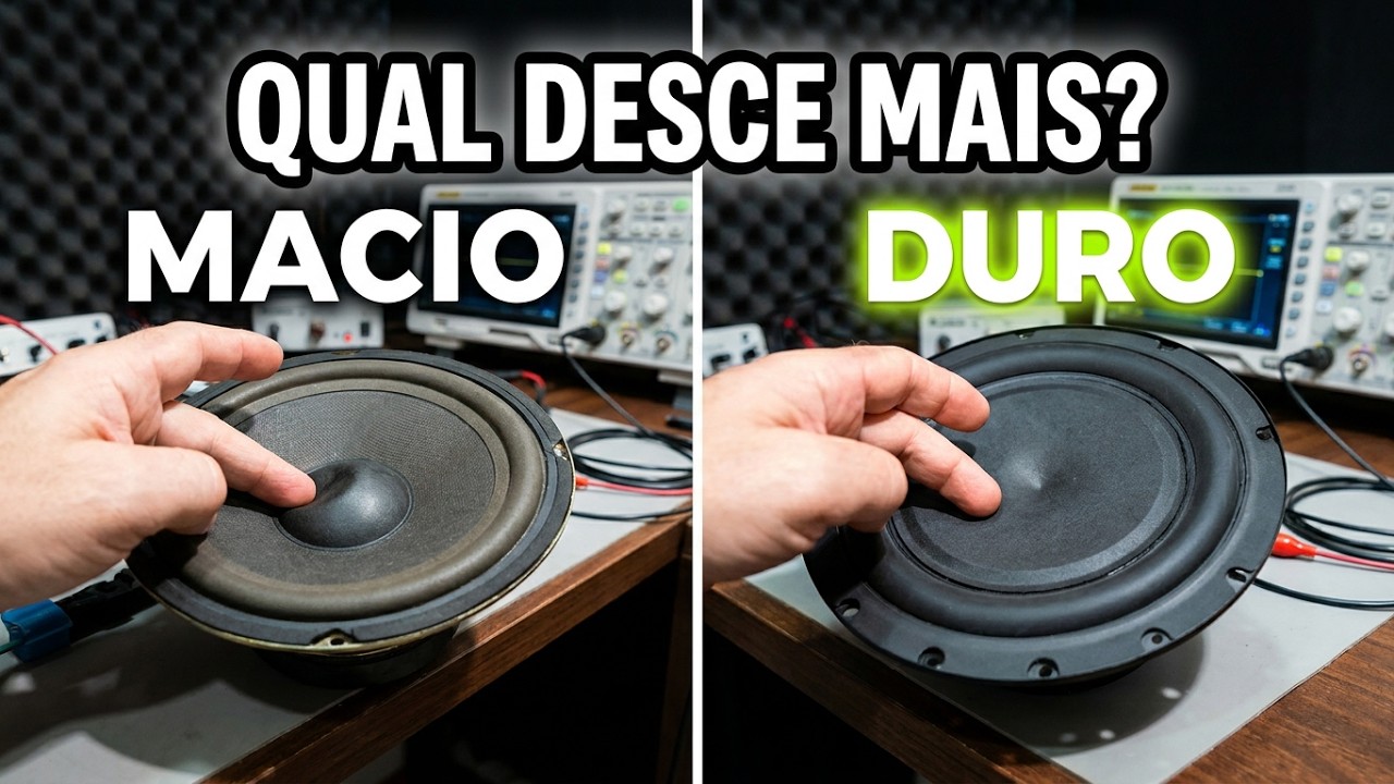 ALTO FALANTE MACIO vs DURO simulando na CAIXA ACUSTICA como se comportariam??? dats winisd
