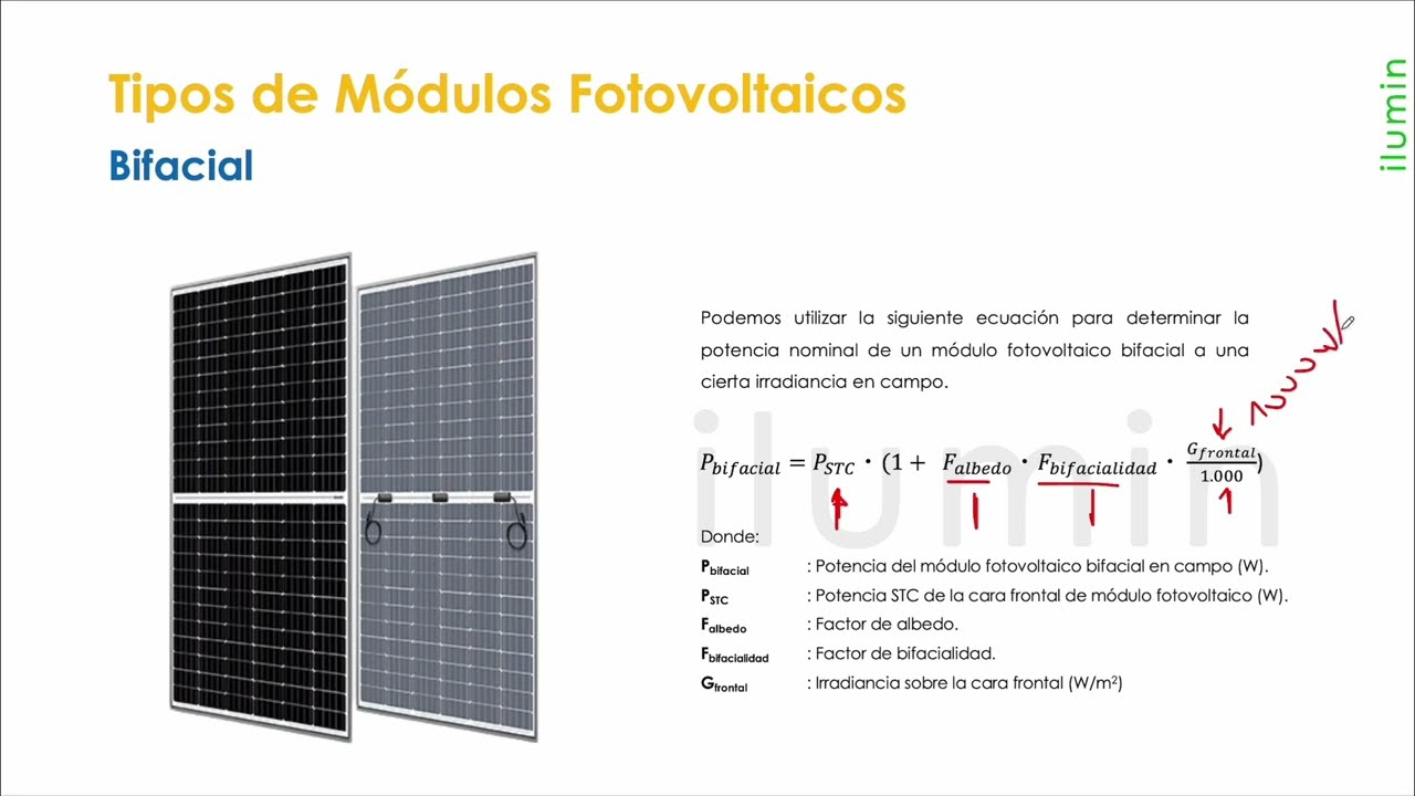 Como Determinar la Potencia del M&oacute;dulo Fotovoltaico Bifacial