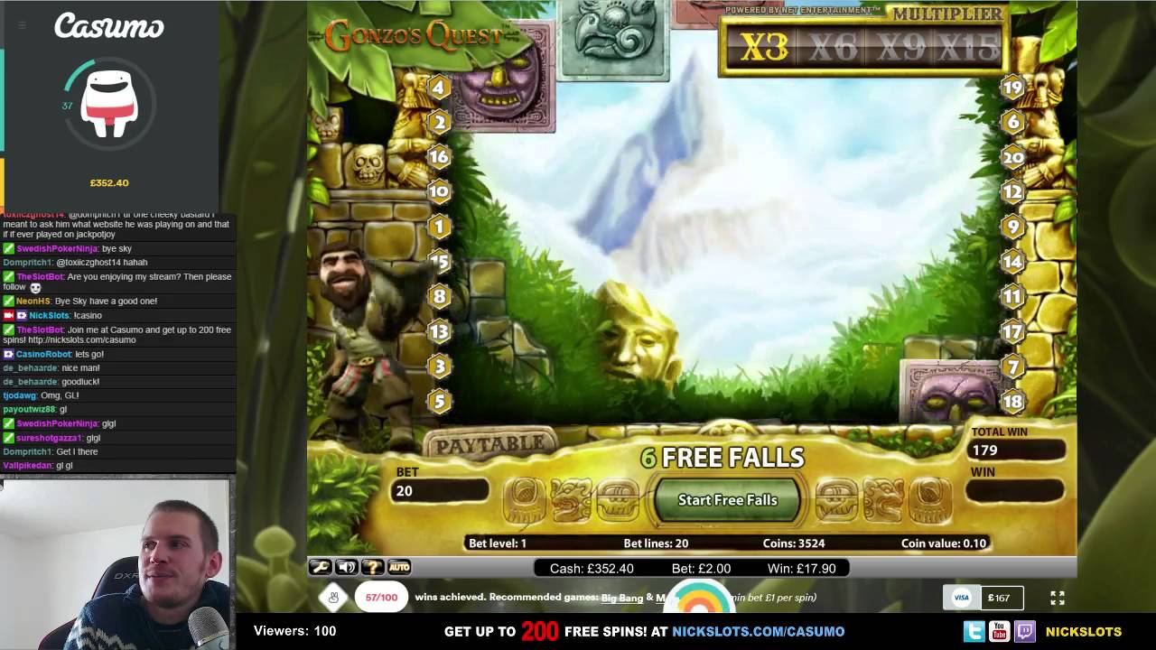 BIG WINS On Gonzo's Quest - &pound;2 Bet