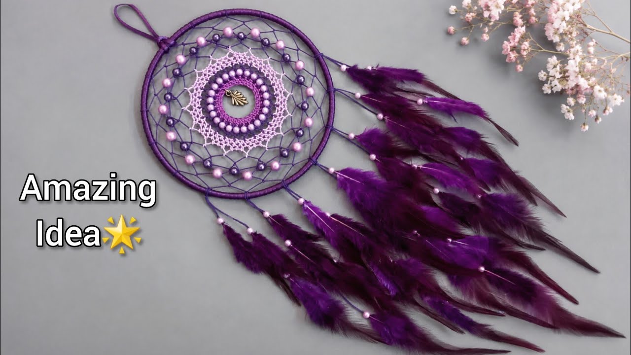 DIY perfect Dreamcatcher | Wall hanging decoration ideas |آموزش دریمکچر ترکیبی