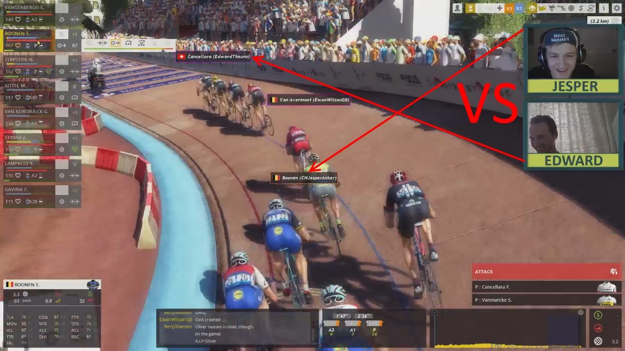 HIGHLIGHTS! - EDWARD THEUNS VS JESPER ANKER - PRO CYCLING MANAGER 16