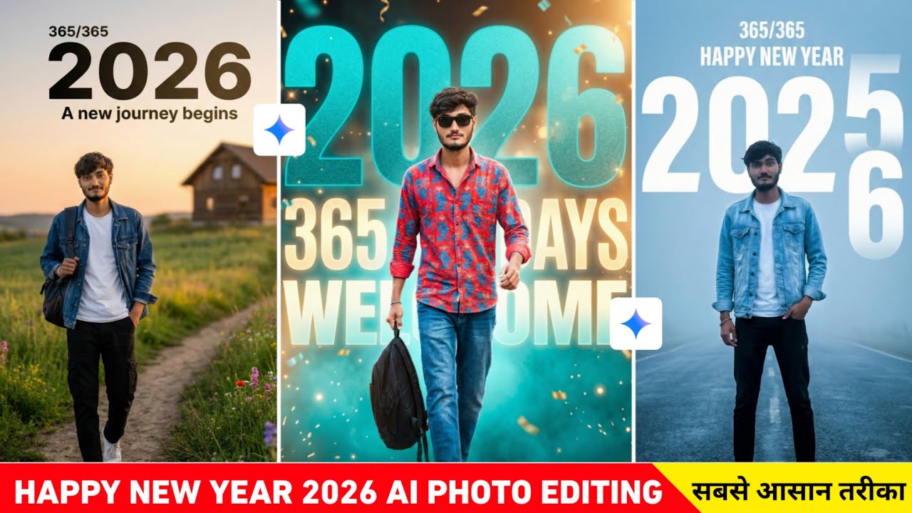 New Year 2026 Photo Editing with Gemini AI ✨ | Trending AI Prompts