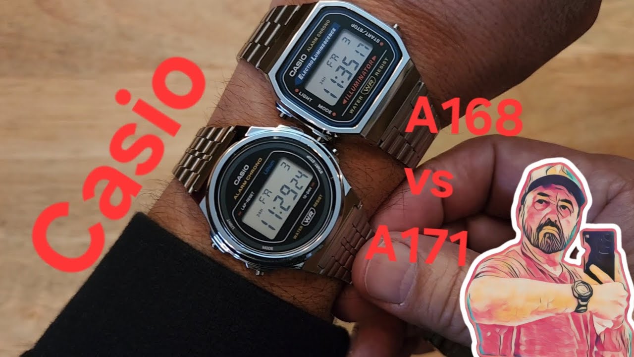 Casio A171 vs A168 cheap metal retro watches ⌚️