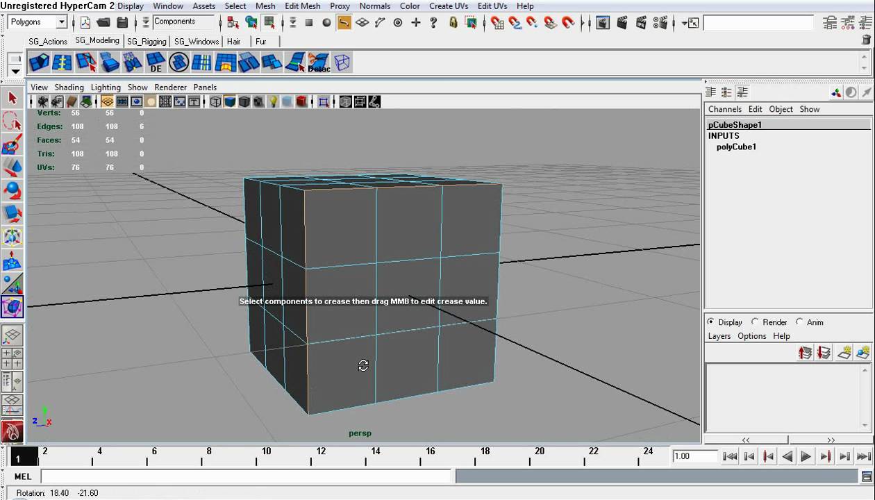 Crease Tool in Maya