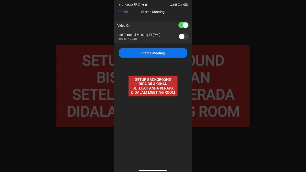 SETTING BACKGROUND ZOOM MEETING