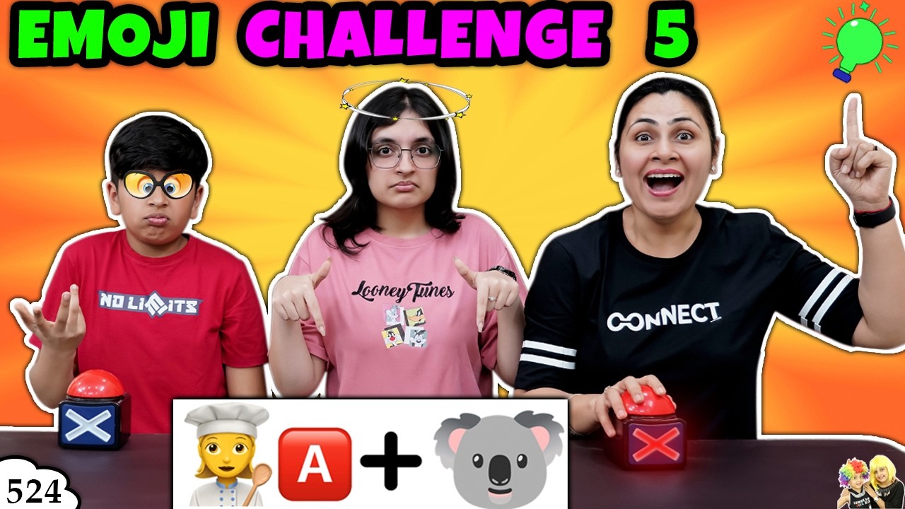 EMOJI CHALLENGE 5 | Ep 524 | Funny Family Challenge | Girls vs Boys | Aayu and Pihu Show