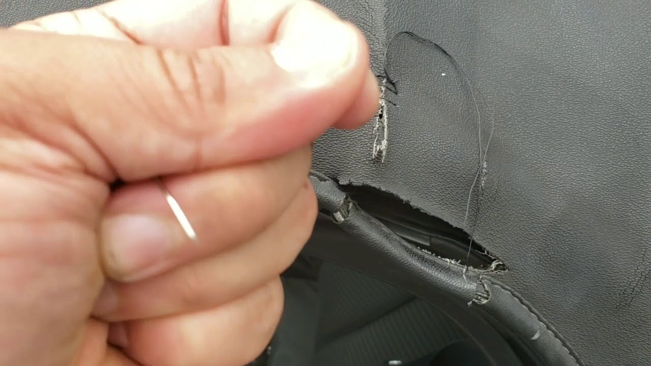 NC Mx5 miata soft top repair with vinyl adhesive and sewing