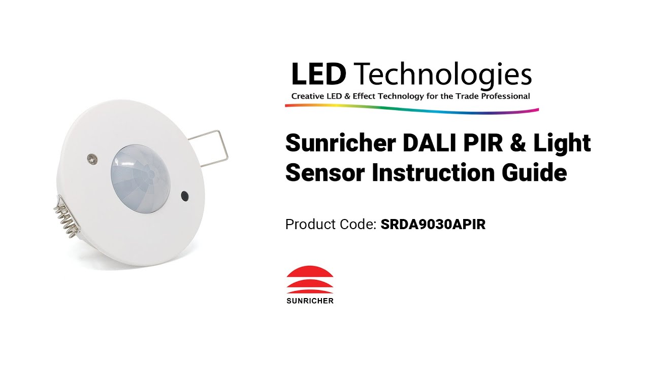 Sunricher DALI PIR & Light Sensor Instruction Guide