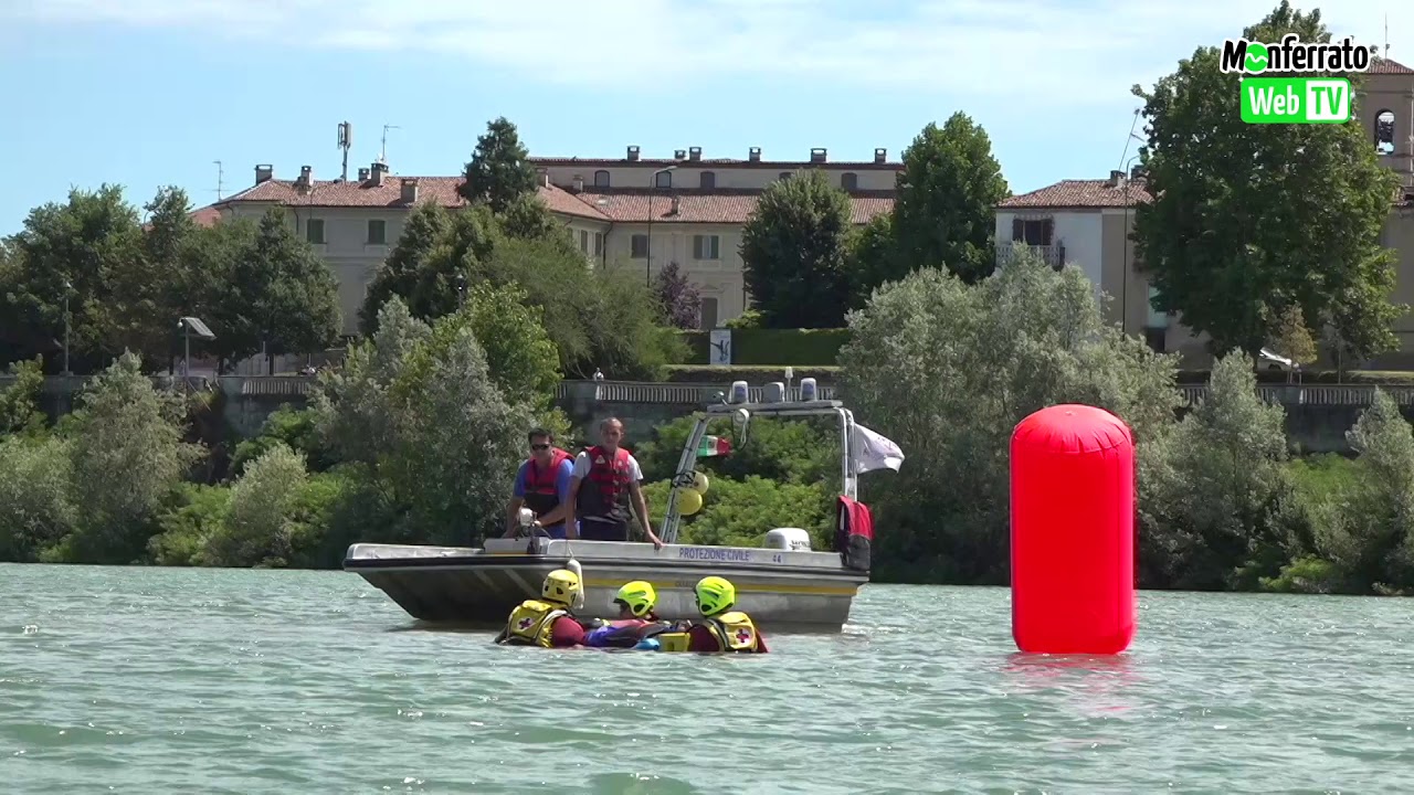 Simulazioni di soccorso in acqua con la squadra OPSA CRI e la Protezione Civile di Casale Monferrato