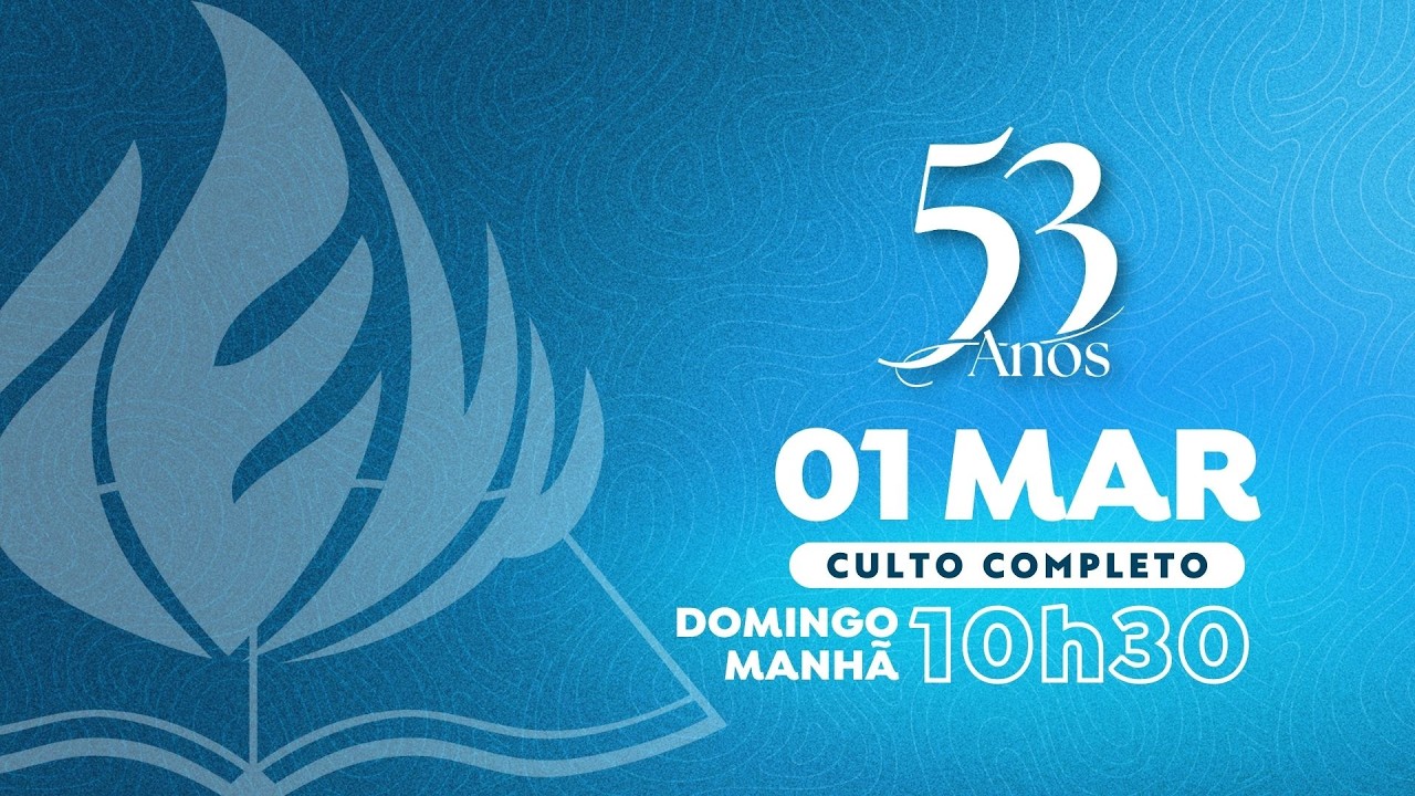 Culto Domingo Manhã | 01/03/2026 | Pr. Elbem Sardinha