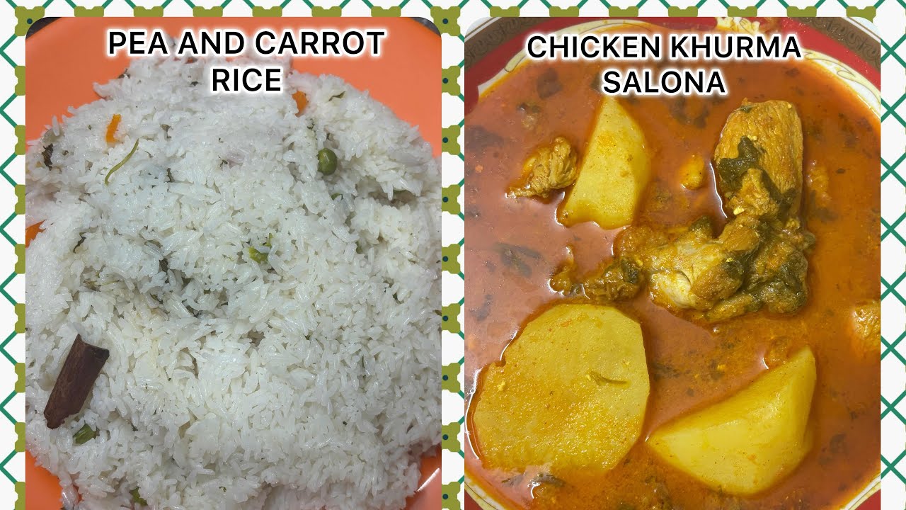 Alzamzam presents you the recipe of “PEA🫛AND CARROT🥕RICE AND CHICKEN🍗SALONA(KHURMA)#fyp#fypage#viral