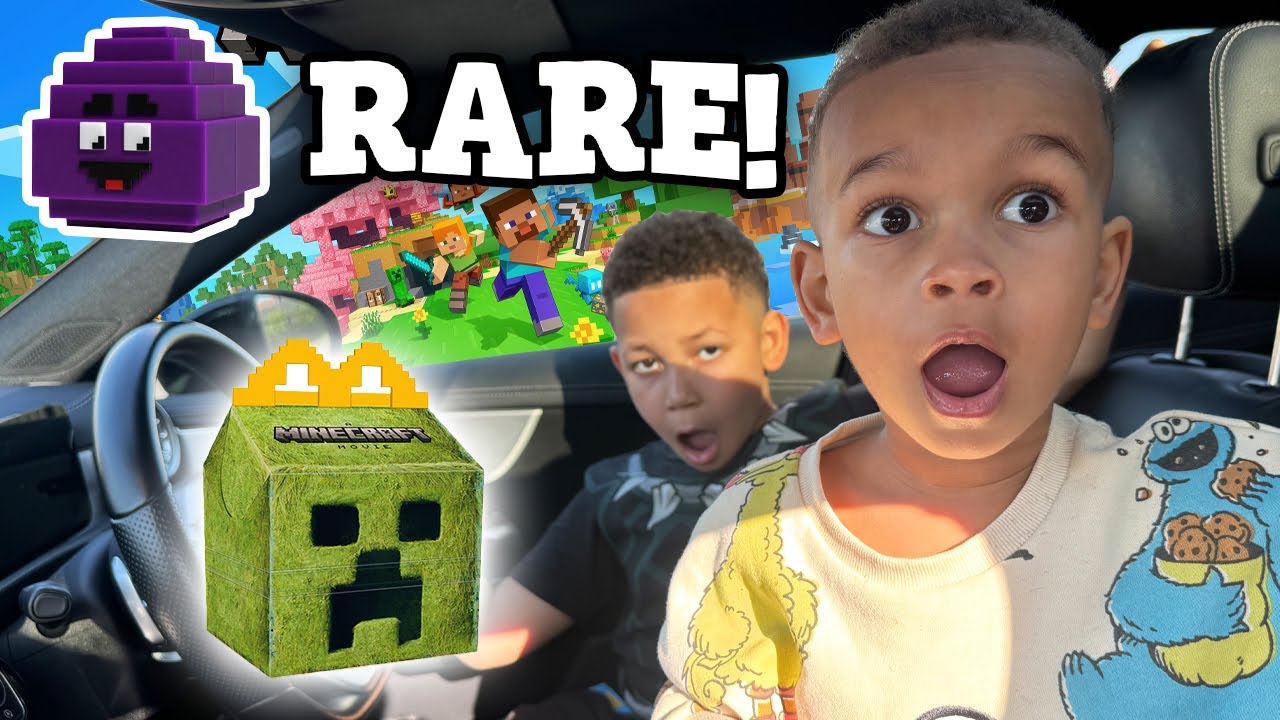 FINDING EVERY MINECRAFT MYSTERY HAPPY MEAL TOYS AT MCDONALDS (RARE GRIMACE EGG?!)