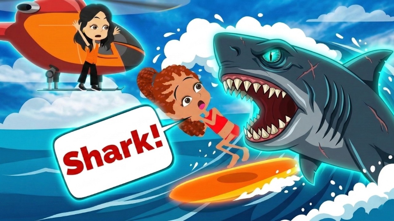 Nora Saved Sara from a GIANT SHARK!