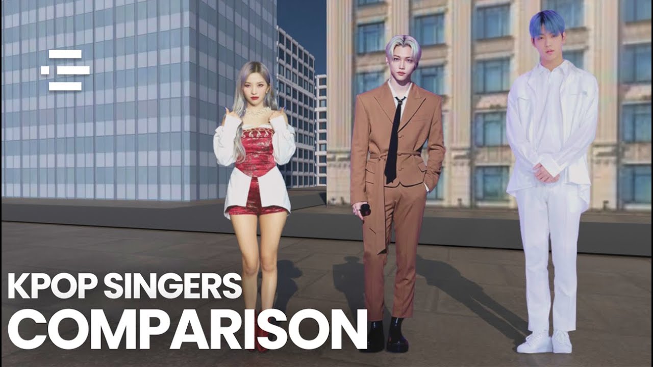 Height Difference Between Kpop Idols (3D Comparison)