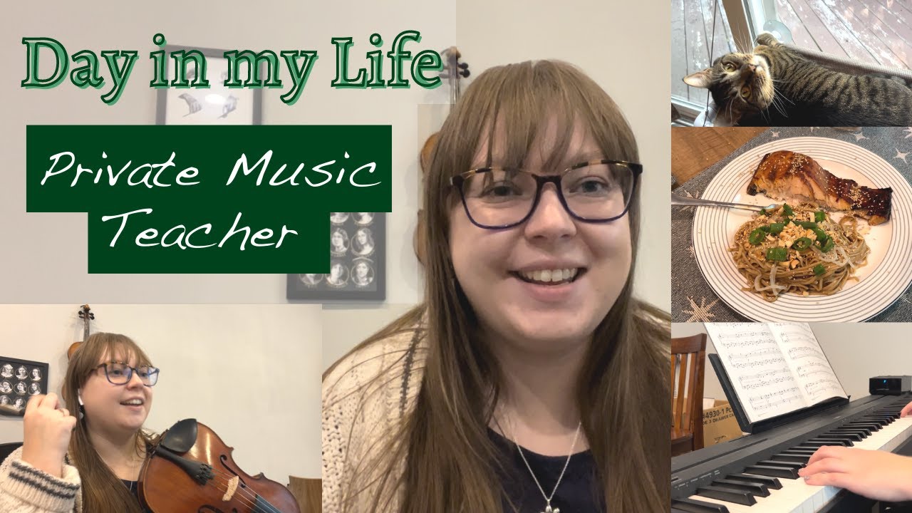 Day in my Life as a Private Music Teacher | teaching 3 instruments | VLOG