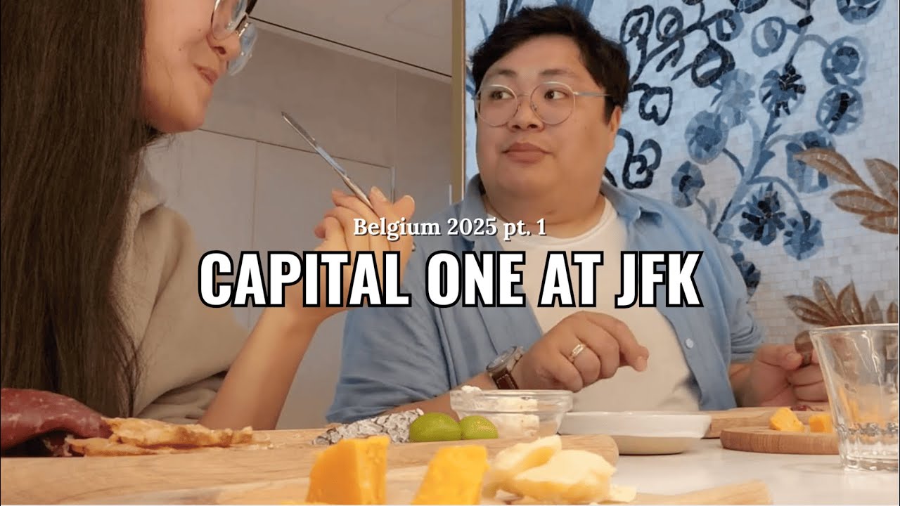 We Were Among the First in the NEW Capital One Lounge at JFK! | Belgium 2025 Travel Vlog Pt. 1